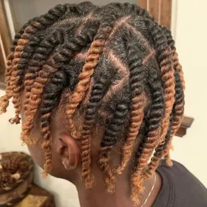 Substituição de cabelo humano virgem brasileiro de 10 polegadas T # 1b / # 27 Dreadlocks perucas de renda completa para homem negro