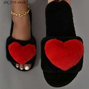 Cute Design Love Women Fashion Autumn Winter Indoor Faux Fur Warm Plush Shoes Home Ladies Bedroom Slippers T230828 8bfdb
