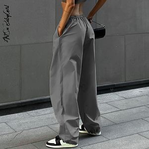 Jeans da uomo Pantaloni cargo Y2K Abiti Larghi con coulisse Vita bassa Pantaloni da jogging Pantaloni Abiti casual Streetwear Pantaloni larghi a gamba larga 230828