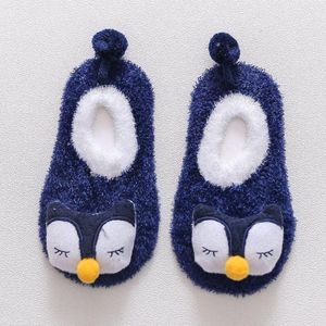 First Walkers Children Autumn Winter Thermal Socks Baby Non-slip Floor Toddler Cute Cartoon Boy And Girl Shoes Kids