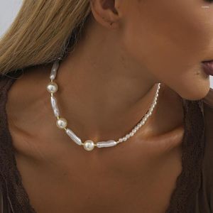 Choker Retro Irregular Imitation Pearl Necklace For Women Fashion Trend Ladies Street S Jewelry Wholesale Direct Sales