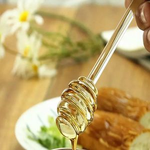 50pcs a lot 15cm Clear Glass Stirrer Stirrers Honey Dipper Spoon Stick for Honey Jar Collect And Dispense Tool Tools 829