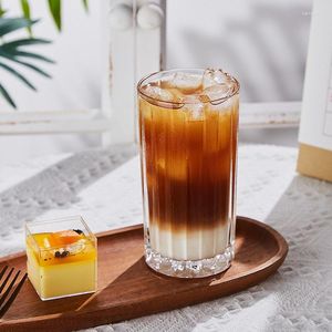 Vinglas 240-430 ml Crystal Glass Cold Coffee Cup Transparent Water Tea Drinkware Milk Juice Mug Tumblers Cocktail Whisky