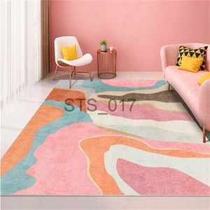 Carpets Simple Luxury Living Room Decoration Carpet Pink Girl Bedroom Bedside Bay Window Non-slip Carpets Home Balcony Kitchen Porch Rug x0829