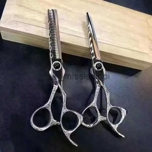 Sax SHARS FNLUNE 6 Professionell frisörs sax Set Cutting Barber Haircut Thinning Shear Scissors Frisör Hårverktyg Sessorer X0829