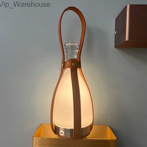 Grapefruit Desk Lamp Bedroom Bedside Gift Table Lamp Creative Glass Milk Bottle Portable Hand LED Light HKD230829 HKD230829