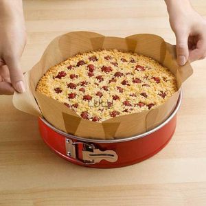 6" Baking Mat Chiffon Cake Border Mold Reusable Cake Liner Non-stick Baking Pan Sheet Easy Demoulding Round Oven Tray Paper HKD230828