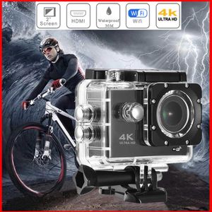 Action Camera Ultra HD 4K WiFi Schermo da 2.0 pollici 140D Subacquea 30M Go Impermeabile Pro Casco Video Registrazione Telecamere Sport Cam
