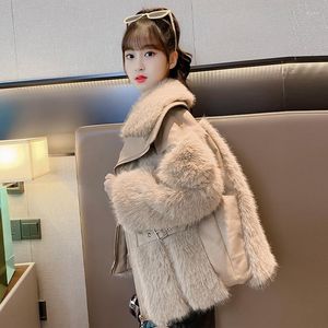 Jaquetas meninas jaqueta outono inverno moda cáqui casaco de pele do falso elegante grosso quente outerwear 3-14 anos falso adolescente crianças festa