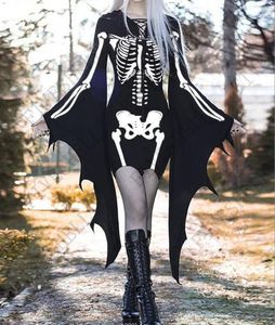 Kostium motywu kostium Halloween dla kobiet gotycka średniowieczna sukienka cosplay leśna elf pixie kostium czarny bodycon mini bandaż nietoperza disfraz 230829