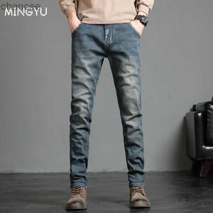 2023 yeni erkekler streç skinny jeans moda gündelik pamuk denim ince fit pantolon erkek Koreli pantolon sokak kıyafeti marka giyim hkd230829