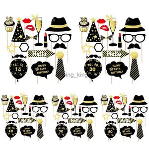 16st Foto Booth Props 18 21 30 40 50 60th Birthday Party Photobooth Anniversary Decortions Event Festive Supplies HKD230829