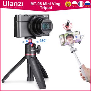 Ulanzi MT-08 DSLR SLR Phone Vlog Kit Kit Cit Cold Shoe Thone Mount Shount для микрофона светодиодного светодиода мини-штатив для 13 Sony HKD230828