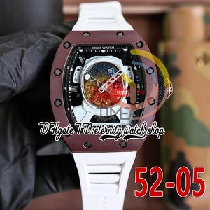 RRF 52-05 Latest version Japan Miyota NH Automatic Mens Watch Brown Metal Ceramic Case Mars Valles Marineris Dial White Rubber Strap Super Edition eternity Watches