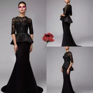 Vestido de Festa Mermaid Black Prom Long 2024 Satin Evening Party Dresses Gala 328 328