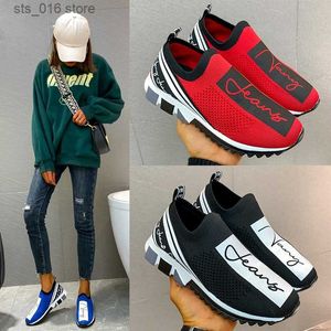 Dress Shoes 2023 Designer Unisex Couples Shoes Slip On Walking Women Sneakers Breathable Sock Women's Shoes Trainers Brand Chaussure Femme T230829