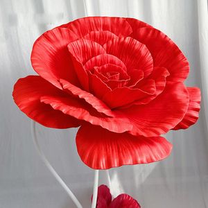 Decorative Flowers & Wreaths Giant PE Orchid Artificial Flower Decoration Home Wedding Background Road Leads Fake Foam Rose Shopping Mall