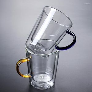 Wine Glasses Double Insulated Glass Coffee Cup 300ml Mug Household Drinking Whiskey Cocktail