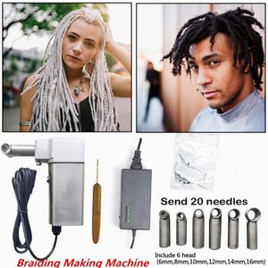 Anslutningar EU Plug Mini Handheld Portable Deadlocs Virkningsflätning MASKOR FÖR Snabb DIY Dreadlocks Hair Y230828