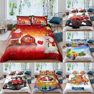 Bedding Sets Christmas 3D Digital Printed Quilt Pillowcases Cartoon Pattern Children And Adult Bedroom Set 2/3pcs