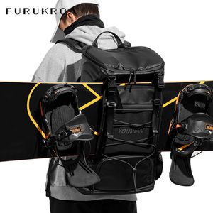 Duffel Taschen Großer Skirucksack Wasserdichte Skitasche für Snowboard Helmstiefel Multifunktionale Outdoor-Sportreisen Schulter XA93B 230828