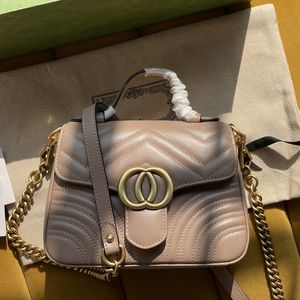 10A Top-Qualität Designer-Tasche Umhängetaschen Mini 21 cm Damenhandtasche aus echtem Leder Umhängetasche mit Box G018