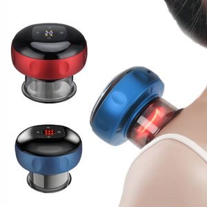 Back Massager Smart Cupping Vacuum Massage Jars Heating Suction Cup Cellulite Chinese Electric Cupping Therapy Body Relax Guasha Cans 230828