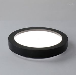 Ceiling Lights Modern And Simple Black Circular LED Lamp Creative Restaurant Bedroom Living Room Balcony Light