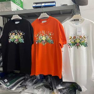 メンズTシャツ良い品質2023SS新しいカサブランカマッシュルームファッションTシャツメンズ