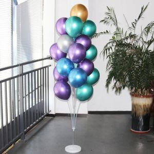 Number Ballons Party Decoration 2Sets Adult Kids Birthday Balloon Column Stand Wedding Arch Baby Shower 100pcs Latex Globos For