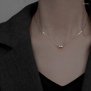 Anhänger Halsketten Französisch Romantische Halskette Frauen Koreanische Akazienbohne Schmuck Schlüsselbein Kette Einfache Choker Minimalistischen Hals Ornament