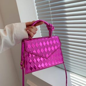 Evening Bags Fashion Women's Bag 2023 Trend High Quality Square Crossbody Shoulder Woman Patent Leather Mirror Party Luxury Small Handbag