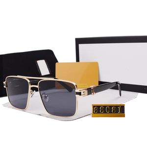 Luxurys Designer-Sonnenbrille, quadratisch, polarisiert, für Damen und Herren, Vintage-Farbtöne, UV400, klassische Metall-Sonnenbrille