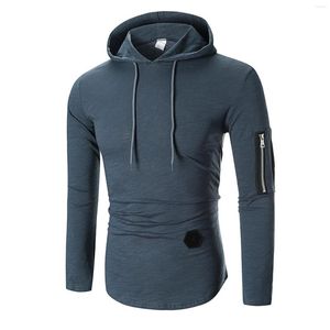 Hoodies masculinos jogo dia moletom masculino inverno cor sólida zíper lateral com capuz fino blusas de manga comprida