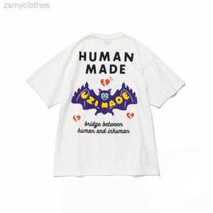 T-shirt da uomo di buona qualità 2023ss Bat Human Made Fashion T-shirt da uomo White Tee Human Made T-shirt da donna oversize