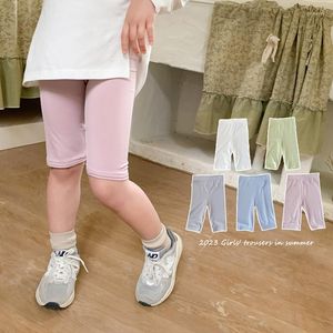 Spodnie dziewczęta Kolan Kolan Kid Fifth Pants Candy Kolor Dzieci Przycięte odzież Spring Summer All-Matches Bottoms Leggins