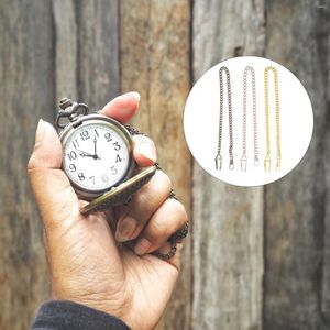 Pocket Watches 3 Pcs Metal Watch Chains Vintage DIY Long Chain Necklace Making