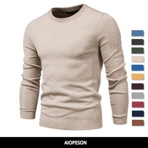 Maglioni da uomo Spessore invernale Pullover Uomo Oneck Tinta unita Manica lunga Caldo maglione sottile Pull Abbigliamento maschile 230828