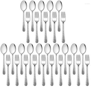 Set di stoviglie 30 pezzi Set di posate per bambini Cucchiai e forchette Posate per utensili in acciaio inossidabile per bambini