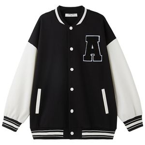 Jacken Baseball Jacke Kinder Mädchen Koreanische Beiläufige Lose Tasche Brief Übergroße Bomber Sweatshirt Uniform Streetwear Paar Tops 230829