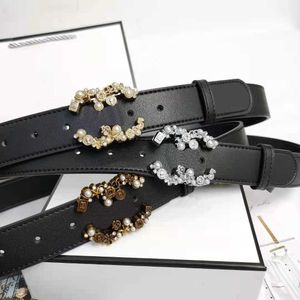 Fashion Women Brand Belt Womens Leather Jeans Dress Belts Casual Versatile Letter Buckle Ladies Fashion Waist Cover Multiple Styles Width 3.5cm