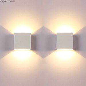 Arandelas de parede LED 2 Pacote 6 W Moderna Lâmpada de Parede Interior Branco Para Baixo Luzes de Montagem Na Parede para Sala de estar Corredor Quarto Decoração HKD230829 HKD230829