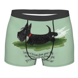 Cool Kawaii Scottie Dog Boxers Shorts Majy Mężczyzna stretch Scottish Terrier Biecids X0829