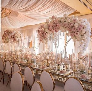 Party Decoration 10pcs)80cm Tall)Gold Metal Road Lead Flower Vase Stands Table Centerpiece Wedding Qq323