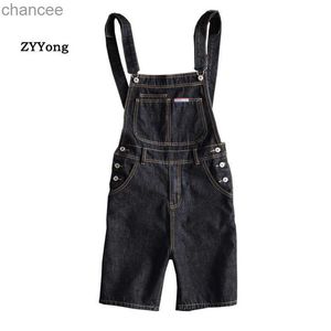 Fashion Pocket Jeans Jumpsuits Street Denim Bib Overalls For Man Suspender Pants Size S-5XL Men's Shorts HKD230829