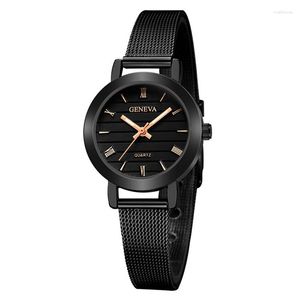 Wristwatches Sdotter Fashion Small Black Women Watches Casual Stainless Steel Woman Watch Elegant Ladies Wrist Luxury Clock Reloj