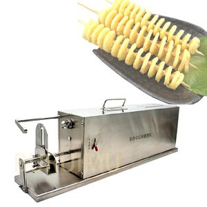 LEWIAO Affettatrice a spirale elettrica per patate Allungamento automatico di patatine fritte Macchina efficiente per torre di patate