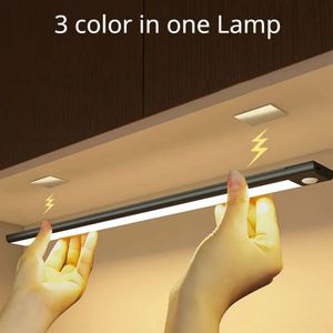 Night Light 20/30/40/60cm Ultra thin LED Light Cabinet Light Motion Sensor Wireless type-c For Kitchen bedroom Wardrobe lighting