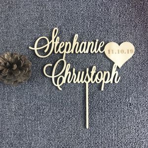 Andra evenemangsfestleveranser Anpassade bröllopstårta Topper Personlig brudnamn Namn med Date Cake Topper Mr och Mrs Wedding Topper Decor Supplies 230828