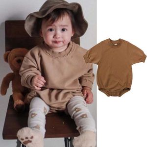 Giysiler Romper Bebek Bebek Tek Parça Erkek Bodysuits Uzun Kollu Bebek Giyim Yenidoğan Top Onesies 3-24m